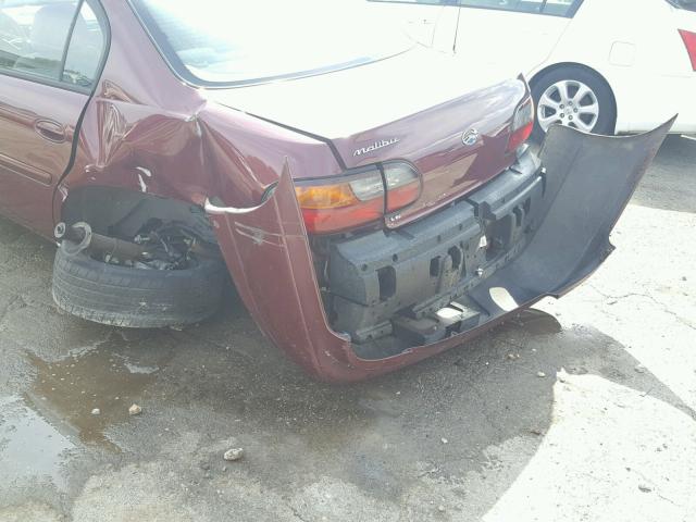 1G1ND52J816222760 - 2001 CHEVROLET MALIBU MAROON photo 9