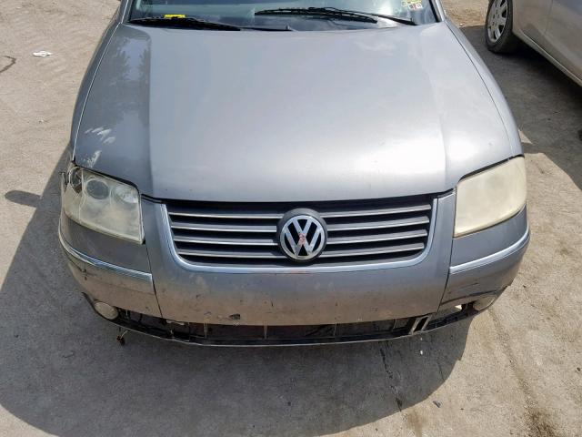 WVWSH63B21P285567 - 2001 VOLKSWAGEN PASSAT GLS GRAY photo 7