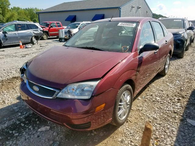 1FAFP34N57W117406 - 2007 FORD FOCUS ZX4 BURGUNDY photo 2