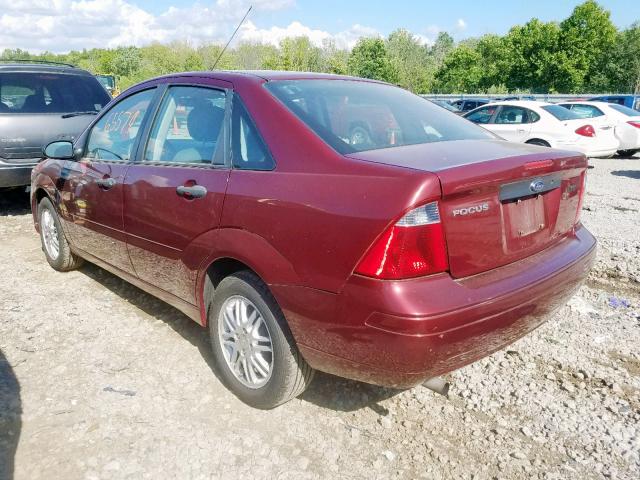 1FAFP34N57W117406 - 2007 FORD FOCUS ZX4 BURGUNDY photo 3