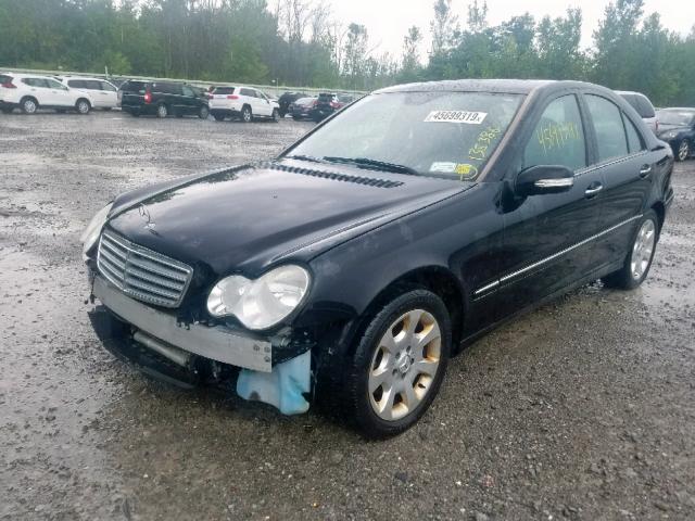 WDBRF92H86F781626 - 2006 MERCEDES-BENZ C 280 4MAT BLACK photo 2