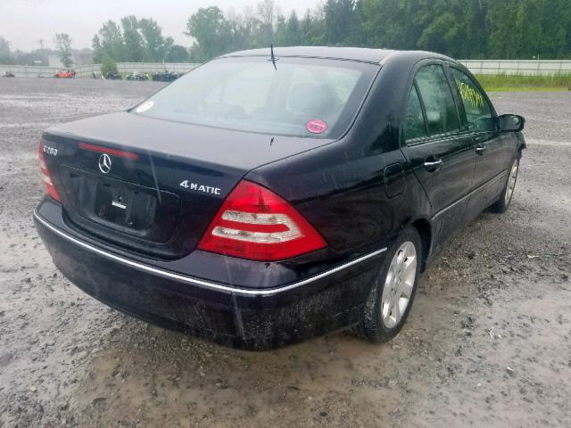 WDBRF92H86F781626 - 2006 MERCEDES-BENZ C 280 4MAT BLACK photo 4