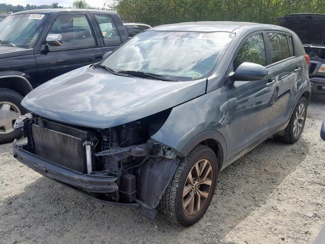 KNDPB3AC6E7550532 - 2014 KIA SPORTAGE B GRAY photo 2