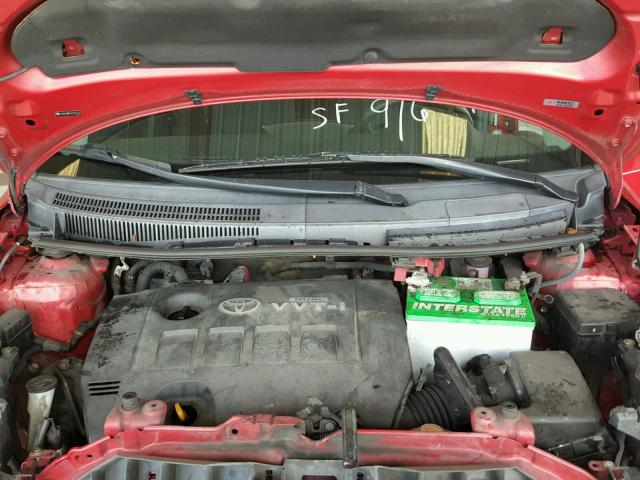 JTKKU4B41A1001618 - 2010 TOYOTA SCION XD RED photo 7