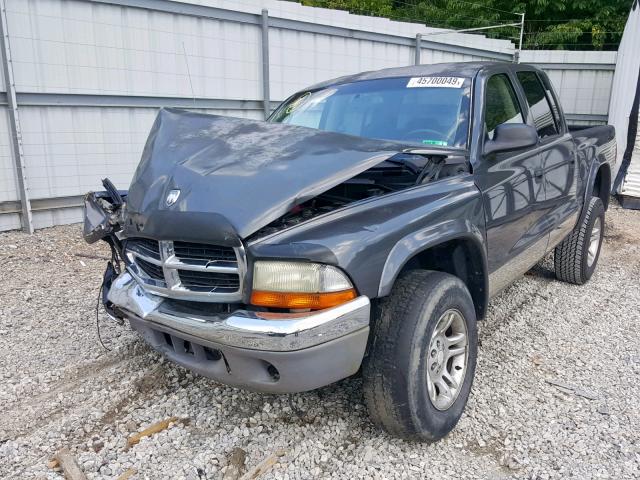 1D7HG48N13S127067 - 2003 DODGE DAKOTA QUA GRAY photo 2