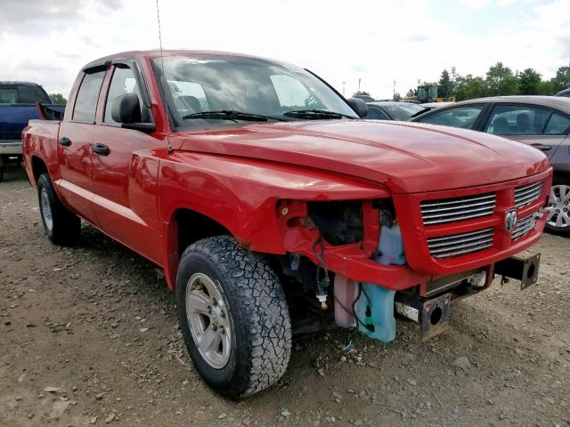 1D7HW38K18S600735 - 2008 DODGE DAKOTA SXT RED photo 1