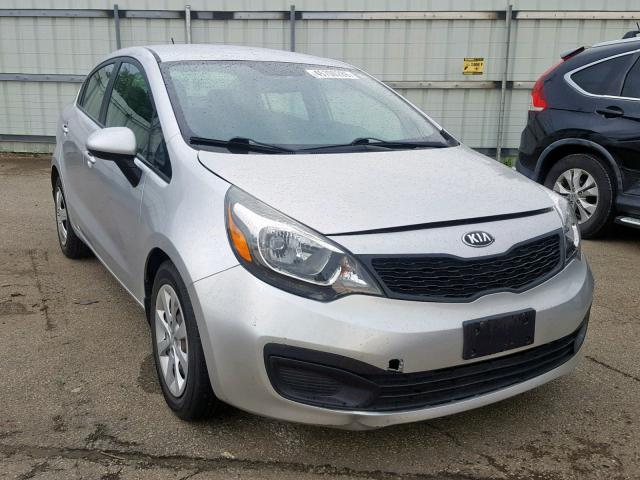 KNADM4A32E6408636 - 2014 KIA RIO LX SILVER photo 1