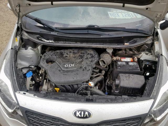 KNADM4A32E6408636 - 2014 KIA RIO LX SILVER photo 7