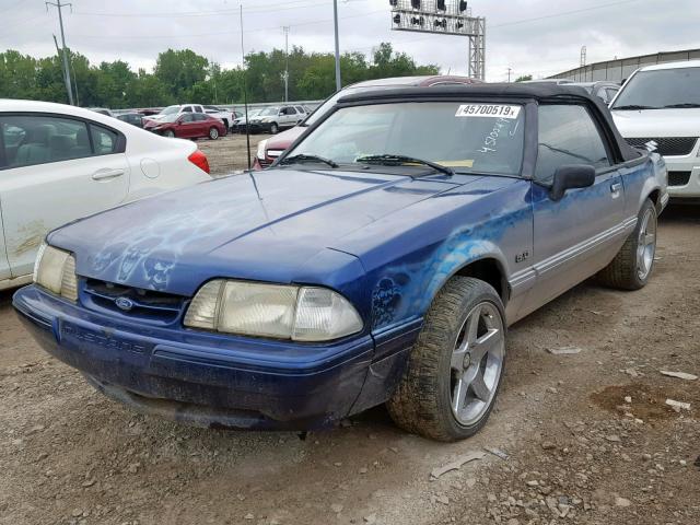 1FABP44E8JF284581 - 1988 FORD MUSTANG LX BLUE photo 2