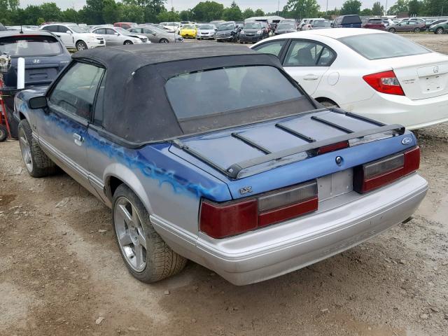1FABP44E8JF284581 - 1988 FORD MUSTANG LX BLUE photo 3
