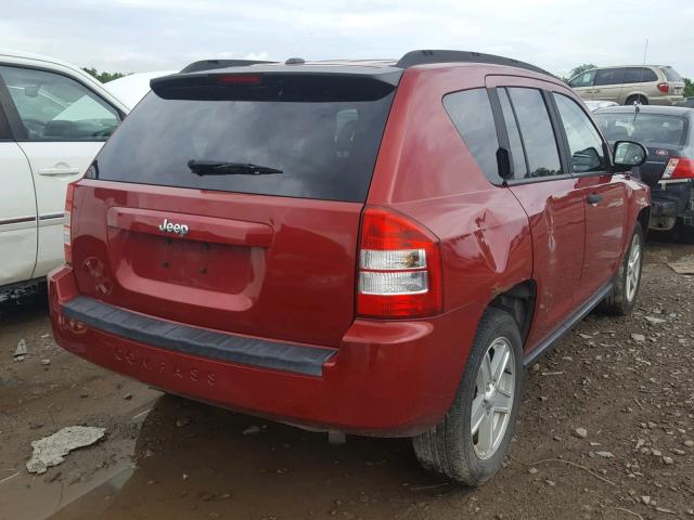 1J8FT47W37D390185 - 2007 JEEP COMPASS RED photo 4