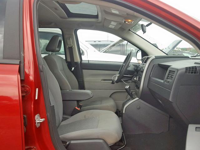 1J8FT47W37D390185 - 2007 JEEP COMPASS RED photo 5