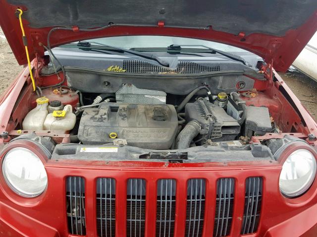 1J8FT47W37D390185 - 2007 JEEP COMPASS RED photo 7