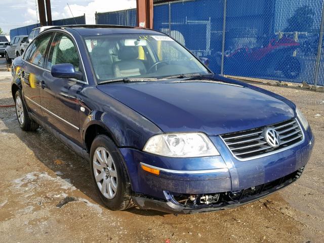 WVWPD63B23P358117 - 2003 VOLKSWAGEN PASSAT GLS BLUE photo 1