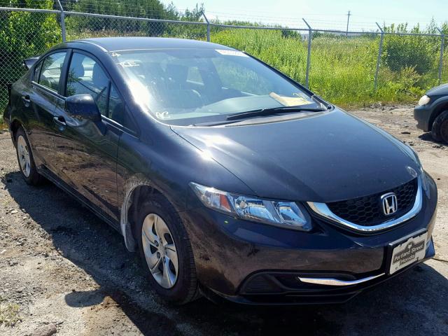 2HGFB2F40DH042374 - 2013 HONDA CIVIC LX BLACK photo 1