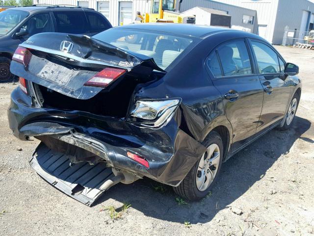 2HGFB2F40DH042374 - 2013 HONDA CIVIC LX BLACK photo 4