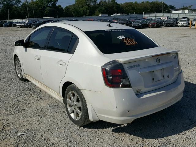 3N1AB6AP9AL615893 - 2010 NISSAN SENTRA 2.0 WHITE photo 3