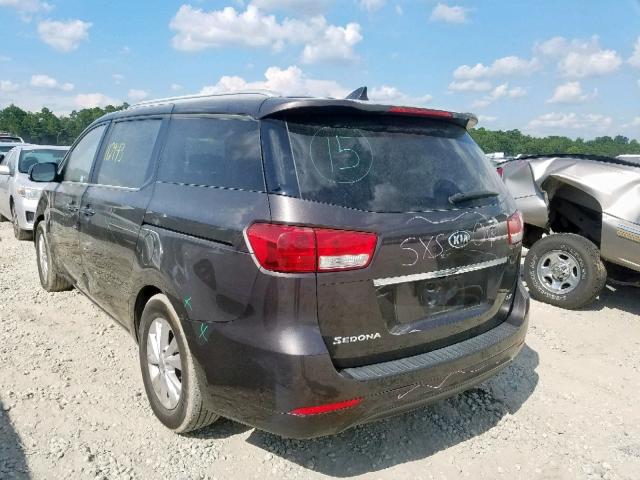 KNDMB5C1XF6072438 - 2015 KIA SEDONA LX BROWN photo 3