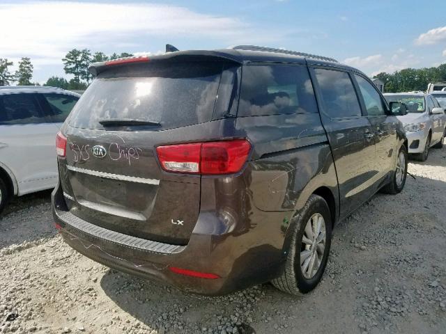 KNDMB5C1XF6072438 - 2015 KIA SEDONA LX BROWN photo 4