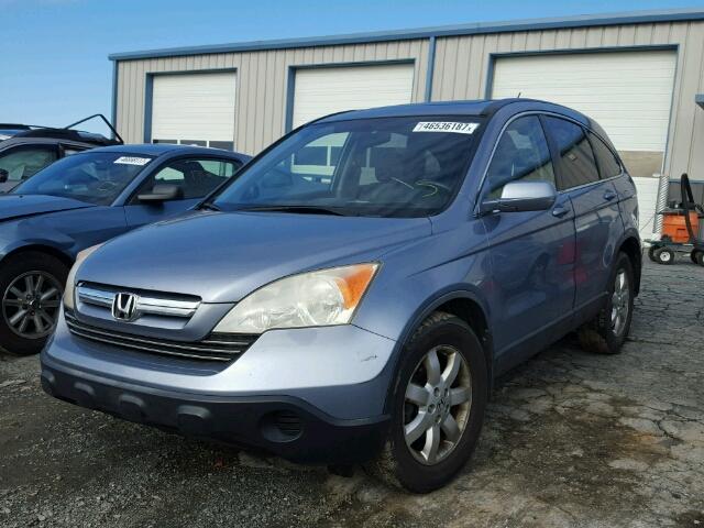 JHLRE48797C046617 - 2007 HONDA CR-V EXL BLUE photo 2