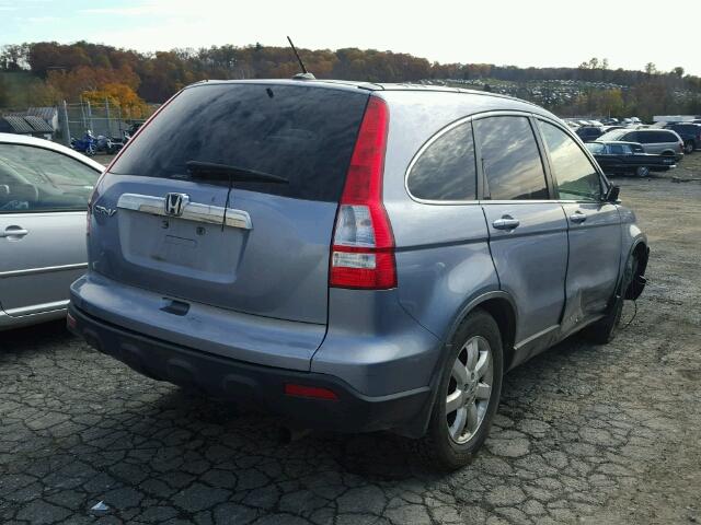 JHLRE48797C046617 - 2007 HONDA CR-V EXL BLUE photo 4