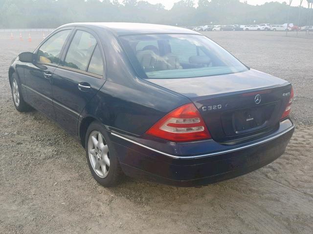 WDBRF84J13F436198 - 2003 MERCEDES-BENZ C 320 4MAT BLACK photo 3