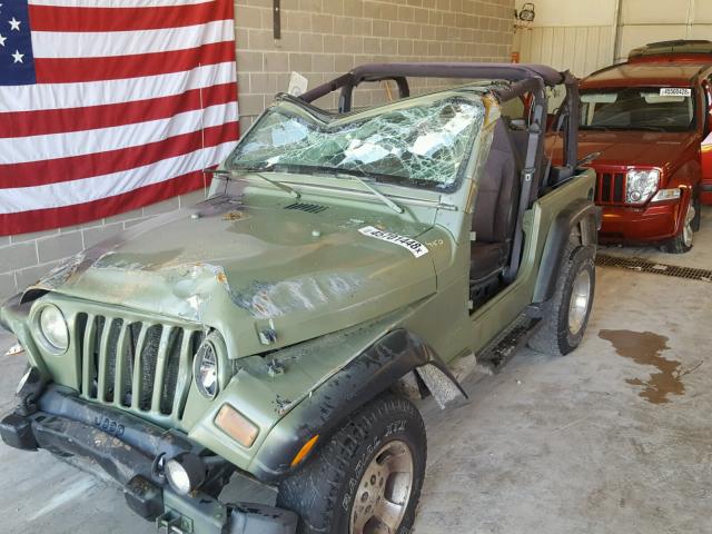 1J4FA49S32P720089 - 2002 JEEP WRANGLER / GREEN photo 10