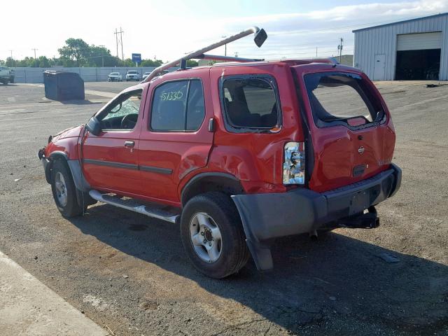 5N1ED28T31C575208 - 2001 NISSAN XTERRA XE RED photo 3