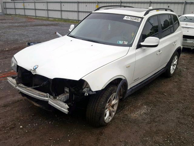 WBXPC9C49AWJ36797 - 2010 BMW X3 XDRIVE3 WHITE photo 2