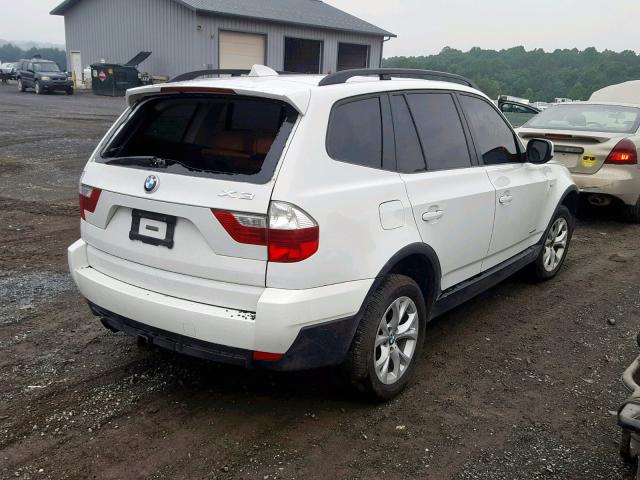 WBXPC9C49AWJ36797 - 2010 BMW X3 XDRIVE3 WHITE photo 4