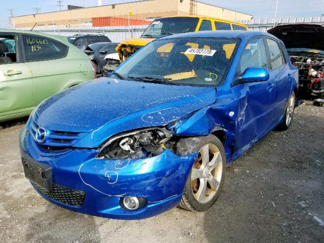 JM1BK143351329869 - 2005 MAZDA 3 HATCHBAC BLUE photo 2