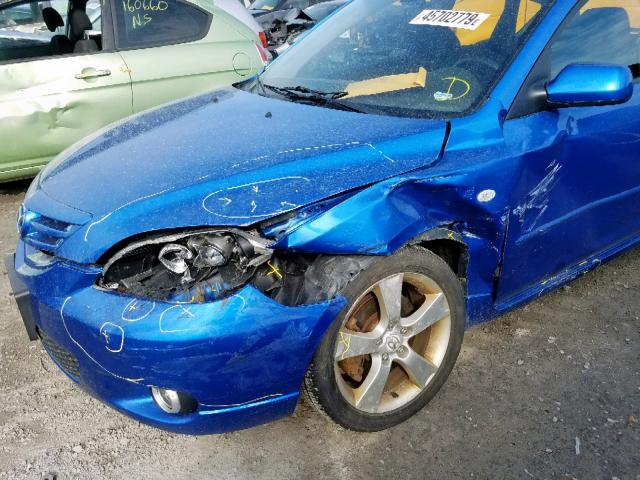 JM1BK143351329869 - 2005 MAZDA 3 HATCHBAC BLUE photo 9