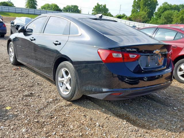 1G1ZB5ST3HF110970 - 2017 CHEVROLET MALIBU LS BLACK photo 3