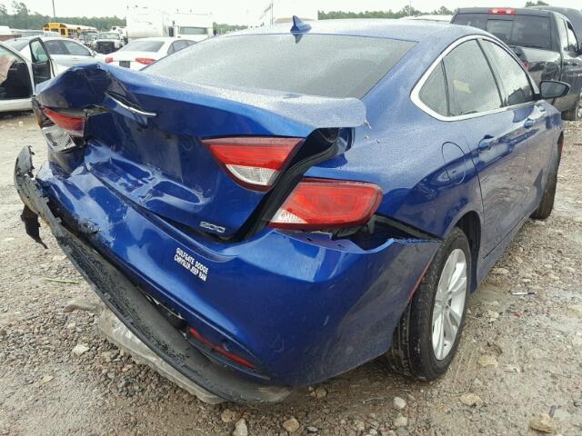 1C3CCCAB6GN191365 - 2016 CHRYSLER 200 LIMITE BLUE photo 4