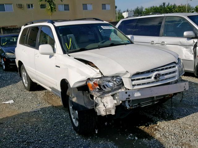 JTEEP21A940027381 - 2004 TOYOTA HIGHLANDER WHITE photo 1