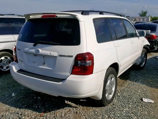 JTEEP21A940027381 - 2004 TOYOTA HIGHLANDER WHITE photo 4