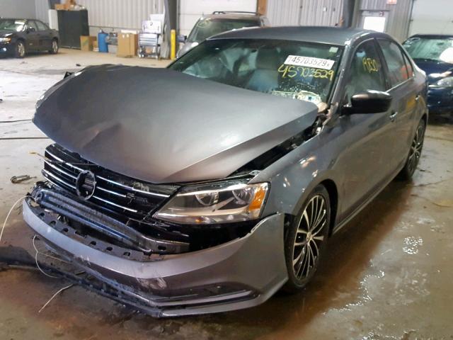 3VWD17AJ9GM225200 - 2016 VOLKSWAGEN JETTA SPOR GRAY photo 2