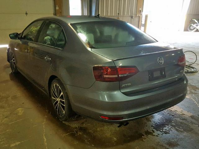 3VWD17AJ9GM225200 - 2016 VOLKSWAGEN JETTA SPOR GRAY photo 3