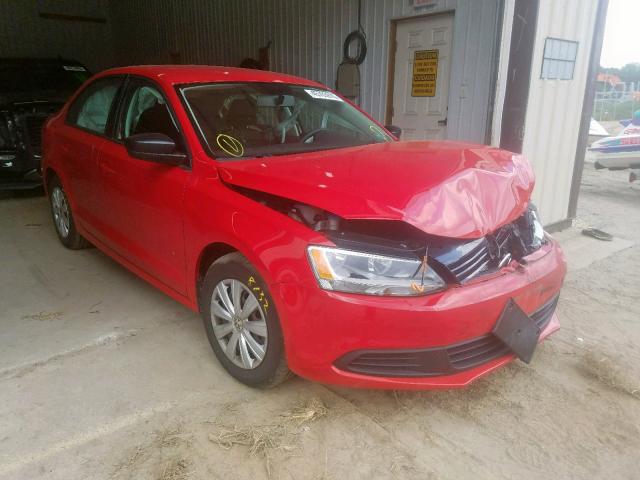 3VW2K7AJ2EM228005 - 2014 VOLKSWAGEN JETTA BASE RED photo 1