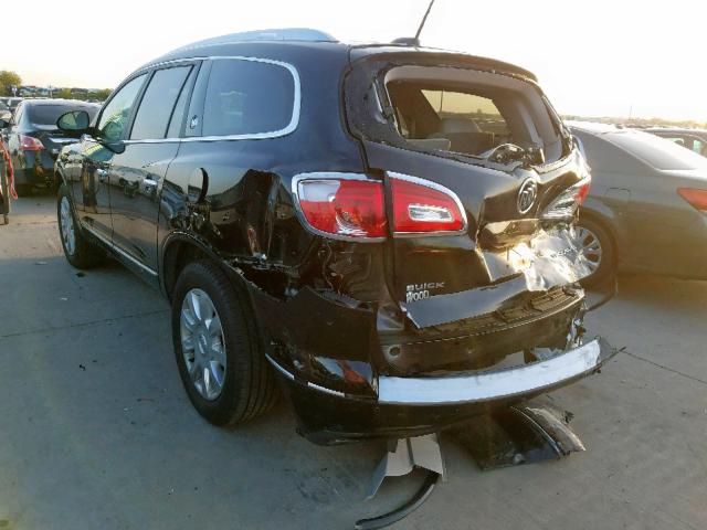 5GAKRBKD0HJ182400 - 2017 BUICK ENCLAVE BLACK photo 3