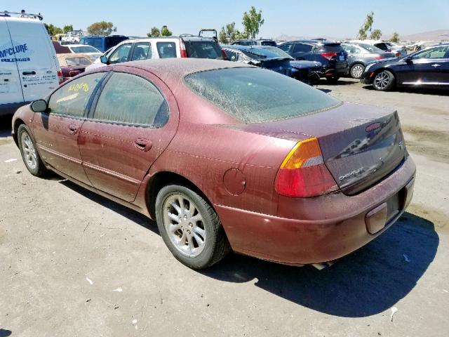 2C3HE66G2YH423122 - 2000 CHRYSLER 300M BURGUNDY photo 3