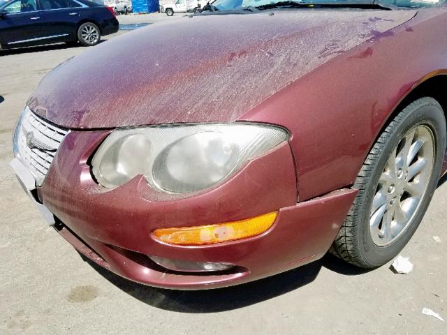 2C3HE66G2YH423122 - 2000 CHRYSLER 300M BURGUNDY photo 9