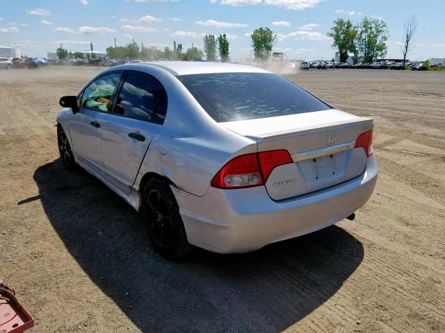 2HGFA16249H020378 - 2009 HONDA CIVIC DX SILVER photo 3