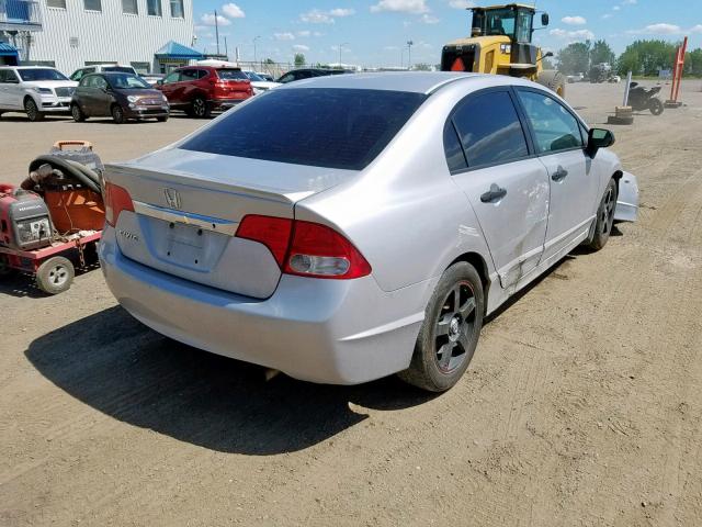 2HGFA16249H020378 - 2009 HONDA CIVIC DX SILVER photo 4