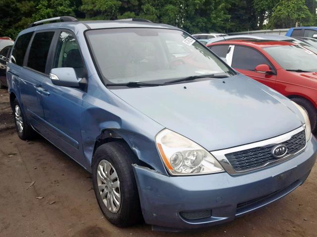 KNDMG4C71B6404034 - 2011 KIA SEDONA LX BLUE photo 1