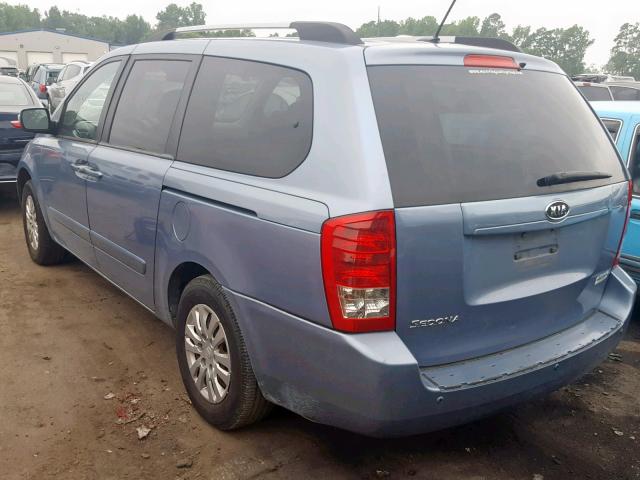 KNDMG4C71B6404034 - 2011 KIA SEDONA LX BLUE photo 3