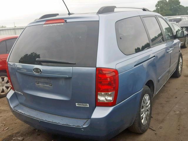 KNDMG4C71B6404034 - 2011 KIA SEDONA LX BLUE photo 4