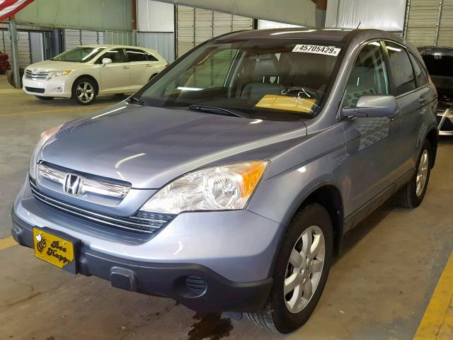 JHLRE38729C006232 - 2009 HONDA CR-V EXL BLUE photo 2