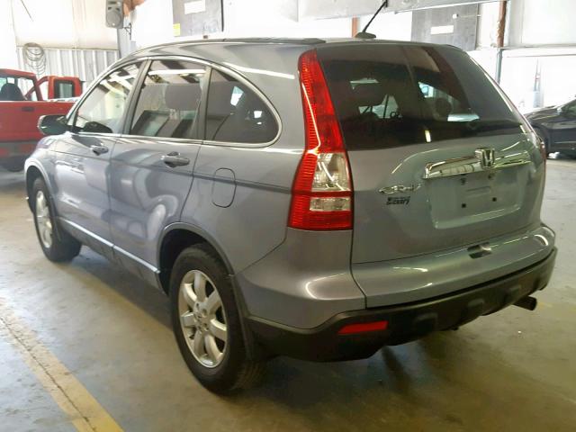 JHLRE38729C006232 - 2009 HONDA CR-V EXL BLUE photo 3