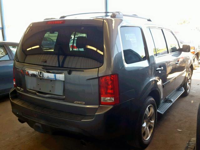 5FNYF4H74CB008344 - 2012 HONDA PILOT EXLN GRAY photo 4